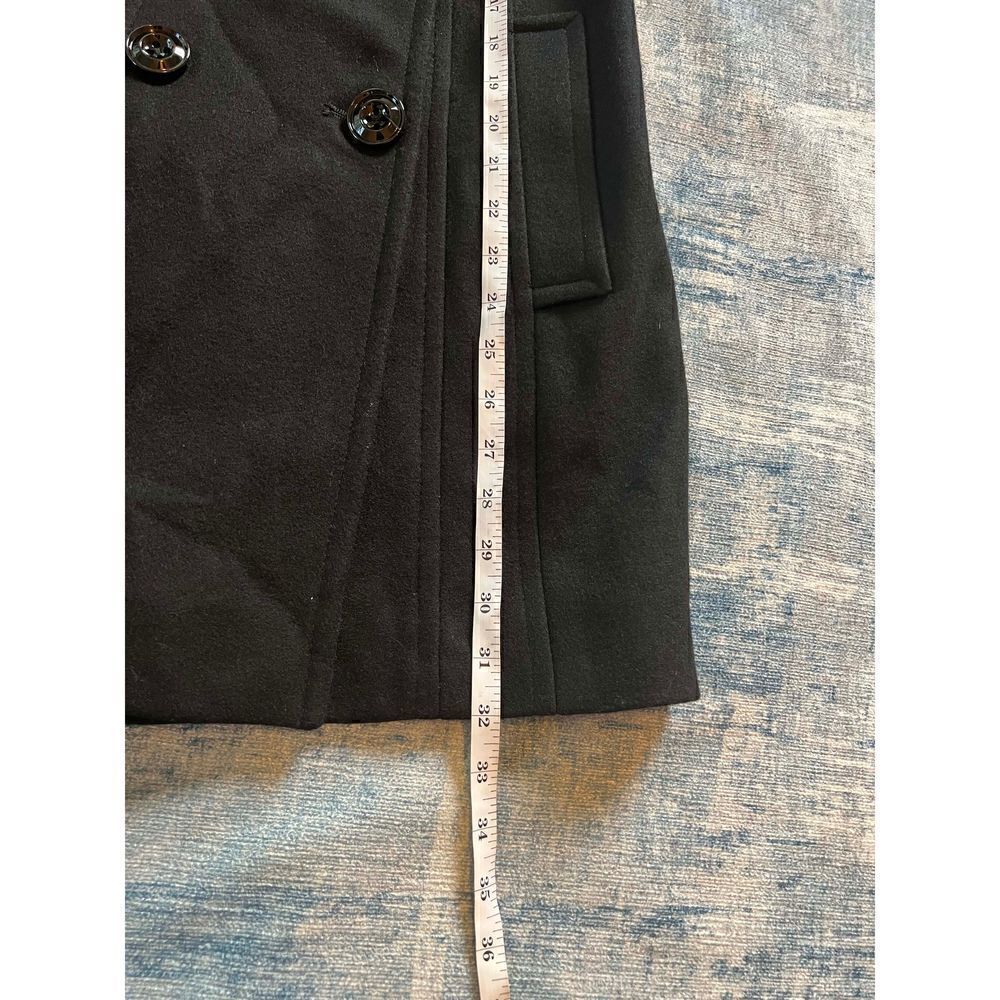 Anne Klein Black Double Breasted Wool Blend Pea Coat Size S - Picture 9 of 11